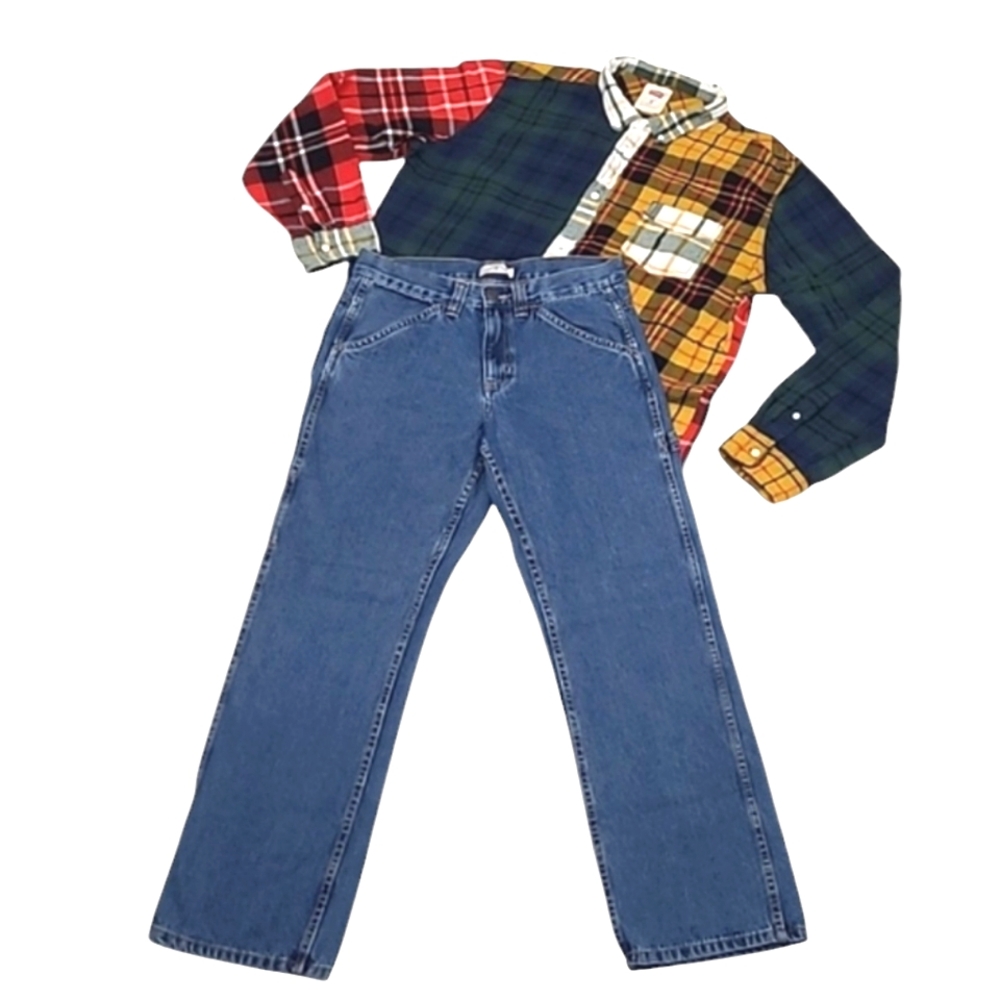 Blue Mountain Cargo Jeans Bootcut Hammer Loop 5 pocket Men's Work Jean 30 x 32